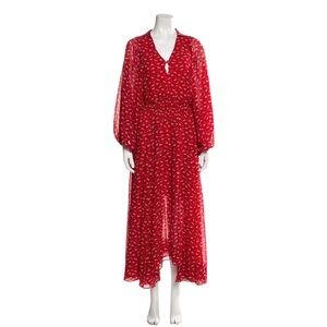 Red Maje Dress with Horses